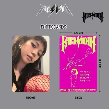 Aespa Karina '' Rich Man '' Photocards Set Fiyatı
