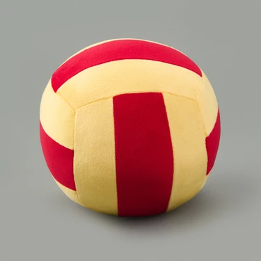 Evidea Soft Voleybol Topu Figürlü Yastık - Kırmızı / Sarı - 20