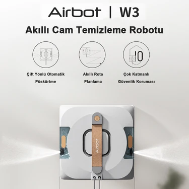 Airbot W3 Cam Temizleme Robotu 11000PA Emiş Gücü–çift Nozul Ultrasonik Püskürtme,akıllı Yol