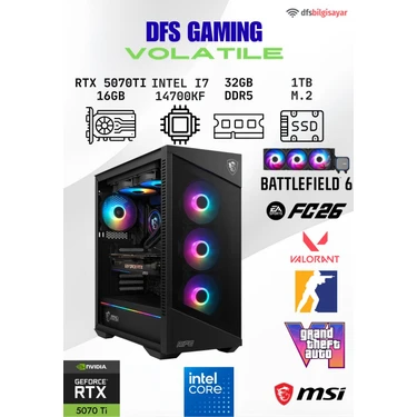 Dfs Gaming Volatıle Intel Core I7 14700KF-B760M-A-RTX Fiyatı