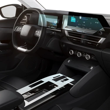 Citroen C4 Max 2025 Uyumlu Dijital Gösterge, Navigasyon ve Orta Konsol Koruyucu 3'lü