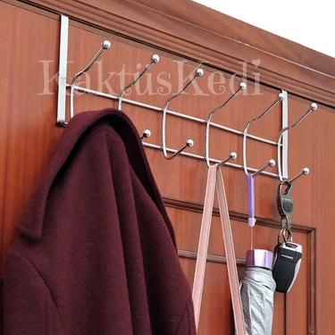 Krom Kapı Arkası Askı 12 Kancalı 
