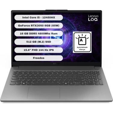 Lenovo LOQ 15IAX9E Intel Core i5 12450HX 16GB 512GB SSD Fiyatı