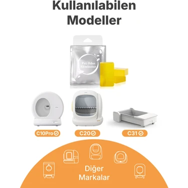 Ubpet Akıllı Kedi Tuvaletleri Koku Giderici, Odor Eliminator, Atık Deposu Ferahlatıcı Özel Koku