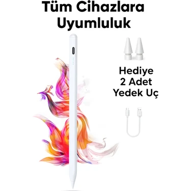 Fibaks (ÜRÜN AÇIKLAMASINI OKUYUN) Dokunmatik Kalem Tüm Cihazlar Tablet Telefon Çizim Yazı Active