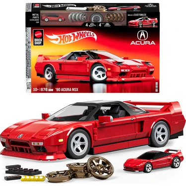 Mattel Brick Shop™ Hot Wheels® Elite Serisi - '90 Acura Nsx Yapı Oyuncağı Seti (876 Parça),