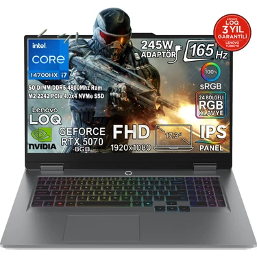 Lenovo LOQ 17IRX10 Intel Core i7-14700HX 32GB 1TB SSD Fiyatı