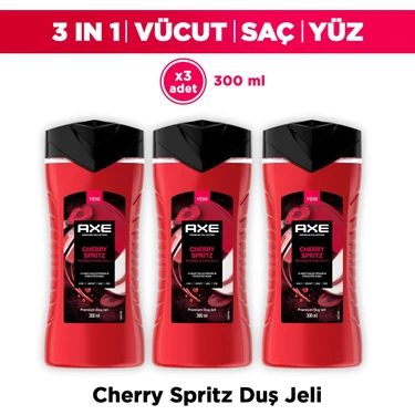 Axe Premium Collection Duş Jeli Cherry Spritz 3 In 1 Vücut Saç Yüz 300 ml