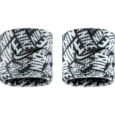 Dri-Fit Swoosh Classic 2pk Printed Unisex Siyah Antrenman Bileklik
