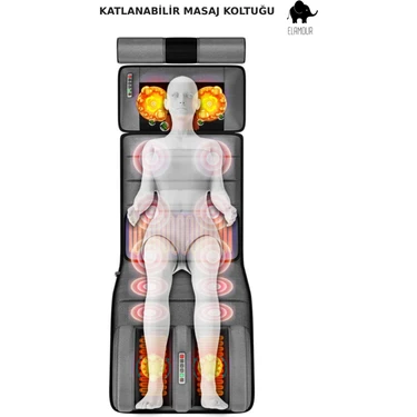 Katlanabilir Elektrikli Tam Vücut Isıtmalı Masaj Yatağı Boyun Masaj Cihazı Ayak Masaj