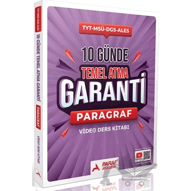 Paraf Yayınları Paraf Akademi 10 Günde Temel Atma Garanti Paragraf Video Ders