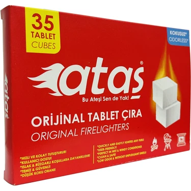 Ataş Mangal Kömürü Şömine Soba Tutuşturucu Tablet Çıra 35li