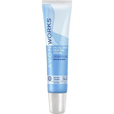 Avon Works Aloe Vera Özlü Hassas Ciltler İçin Yüz Tüyü Alma Kremi 75 ml – Nazik ve Etkili Bakım