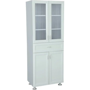 Çekmeceli 4 Kapaklı Plastik Pvc Çok Amaçlı Banyo Dolabı