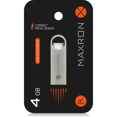 4 GB Flash Bellek Metal Gövde Ömür Boyu Garantili Güvenli USB Bellek Data