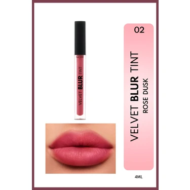Velvet Blur Tint Kadife Bitişli Nemlendirici Mat Ruj - 02 Rose Dusk -
