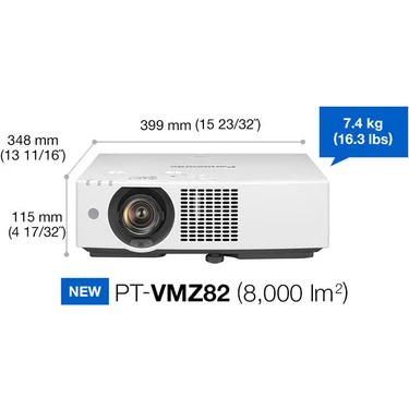 Panasonic PT-VMZ82 8000 Ansi Lumen 1920X1200 Çöz 5 Milyon Fiyatı