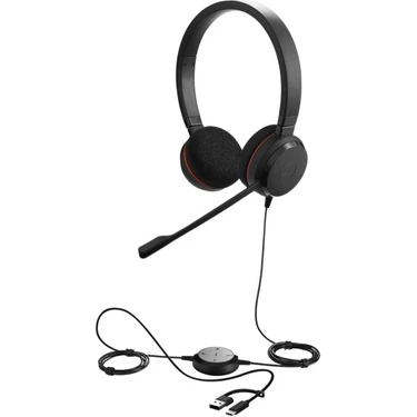 Jabra Evolve 20 Duo Usb-C/a Ms Mikrofonlu Kulak Üstü