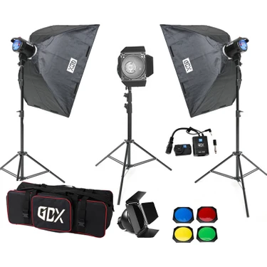 Gdx BM400 Iı W/s 3'lü Stüdyo Paraflaş Softbox Seti Fiyatı, 4.0