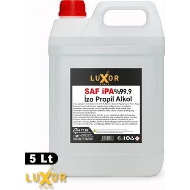 Luxor Kimya İzopropil Alkol 5 Lt %99.9 Saf İpa Yüzey