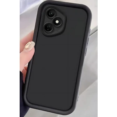 Honor 400 5g Kılıf Kamera Korumalı Yumuşak Dokulu Darbe Emici Siyah Silikon