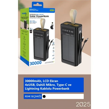 Pw-90 LCD Ekran Dahili Mikro, Type-C, Lightning 4xusb Fiyatı