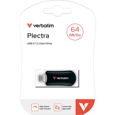 Verbatim 64GB Plectra Usb-C Siyah USB Bellek