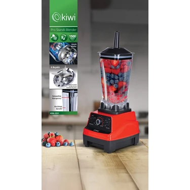 Kiwi Ksb-2251 2000w 6 Paslanmaz Çelik Bıçaklı Pro Standlı
