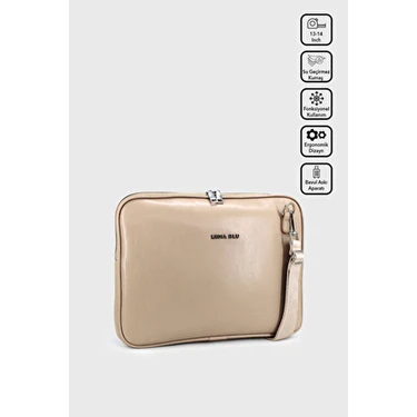 13-14" Inç Su Geçirmez Kumaş Özellikli Macbook Air-Pro Evrak Notebook Laptop Çapraz Askılı