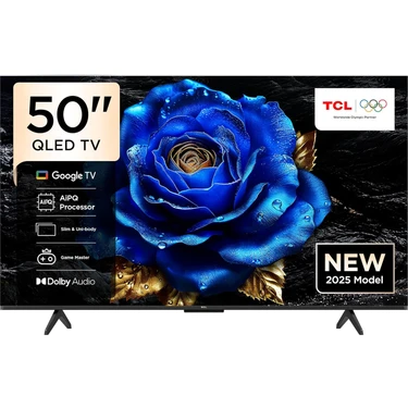 TCL 50T6C  50" 127 Ekran Uydu Alıcılı 4K Ultra HD Google QLED