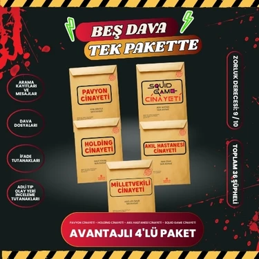 5 Dava Dosyası Dedektif Oyunu Cinayet Çözme Suçluyu Bulma Oyunu|dava Çözme Oyunu|dedektiflik