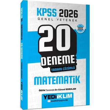 Yediiklim Yayınları KPSS 2026 Genel Yetenek Matematik Tamamı Çözümlü 20 Deneme
