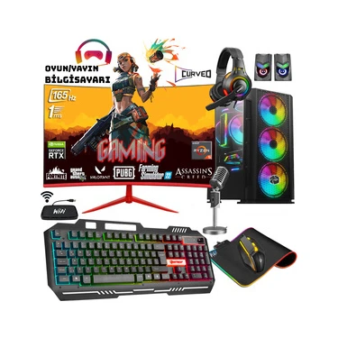 Zeiron Wizard X70 Ryzen 7 5700 32GB 512GB M.2 SSD RTX3050 24" 165Hz Oyuncu Masaüstü
