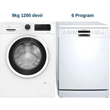 6 Program Bulaşık MAKINESI(BM6320MA) +9 kg 1200 Devir Çamaşır