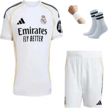 Sidas Real Madrid Arda Güler  25/26 Sezon Çocuk Forma Takımı 4 Parça Forma Şort Çorap Bileklik