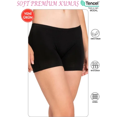 Özkan 27782 Kadın Premium Kumaş Modal Pamuklu Esnek Rahat Mini Boxer Şort