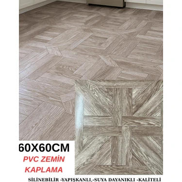 60CMX60CM Versay Model Desenli Pvc-Lvt Yapışkanlı Yer Kaplama Paneli Kauçuklu Floor Banyo Wc