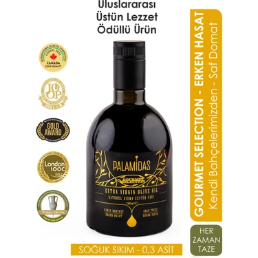 Palamidas 500 ml Domat Gourmet Selection Ödüllü Naturel Sızma Zeytinyağı 2025-2026 Yeni