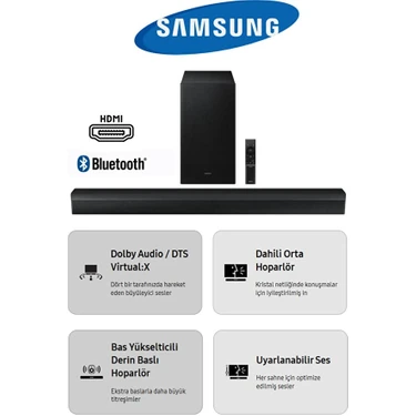 Dolby Audio / Dts Virtual:x Optik-Usb-Bluetooth® Tv-Telefon Bağlantı 300W Soundbar Ev Sinema