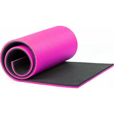 8 mm Çift Taraflı Pembe- Siyah Pilates Minderi - Yoga Matı - 170CM x 55CM x 8 mm Yeni