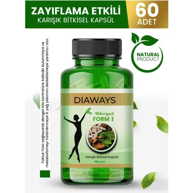 Diaways Zayıflatıcı Kilo Verdirici Zayıflamaya Kilo Vermeye Yardımcı Bitkisel Biberiye, Avokado,
