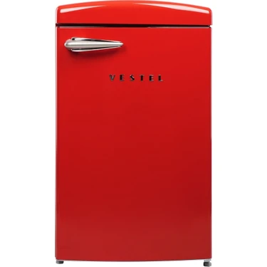 Vestel Retro SB14411 Kırmızı 122 Lt Statik Buzdolabı E Enerji Sınıfı ile Şık Tasarım ve