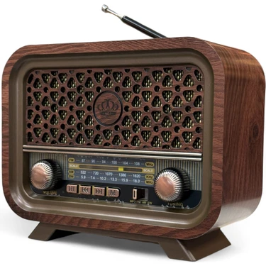 Ahşap Görünüm Nostalji Radyo,şık Tasarım Bluetooth Nostaljik