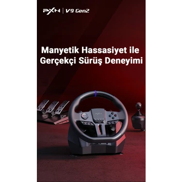 Pxn V9 Gen2 Oyun Direksiyon Seti Pc/ps3-4/ Xbox S-X Yarış