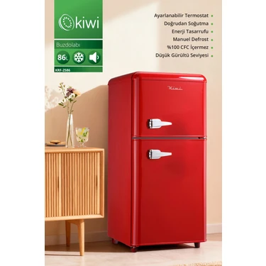 Kiwi KRF-2586 Retro Çift Kapılı Mini