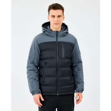 Skechers M Padded Jacket Erkek Gri Mont