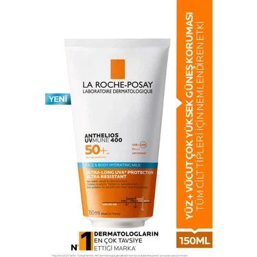 La Roche-Posay La Roche Posay Anthelios Uvmune SPF50+ Yüz ve Vücut Güneş Sütü Normal Ciltler İçin