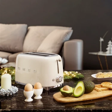 Smeg 50'S Style Retro Krem 1x2 Ekmek Kızartma Makinesi