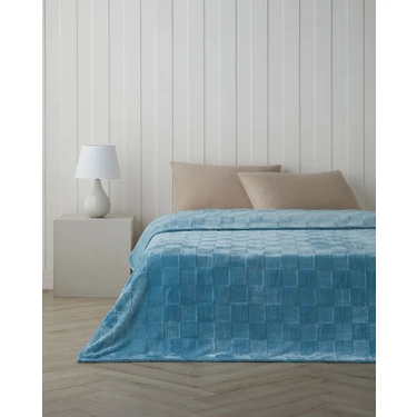 Classic Check Jakarlı Supersoft Çift Kişilik Battaniye 200X220 cm