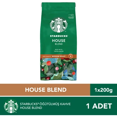 Starbucks House Blend Medium Roast Öğütülmüş Kahve